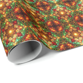 Papel De Regalo Decorative Red Green Holiday Wrapping Paper