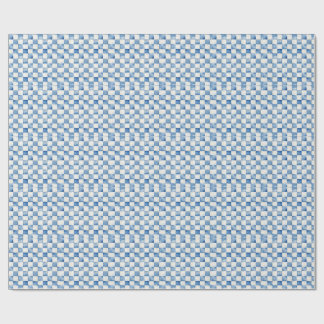 Papel de regalo decorativo de cuadros azules