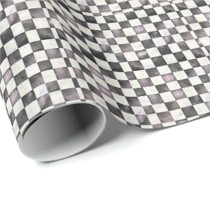 Papel de regalo decorativo de cuadros negros