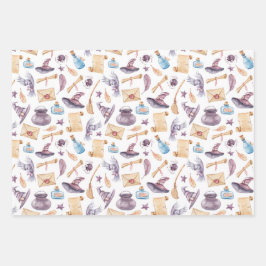 PAPEL DE REGALO DECORATIVO DE ESCUELA DE MAGIA
