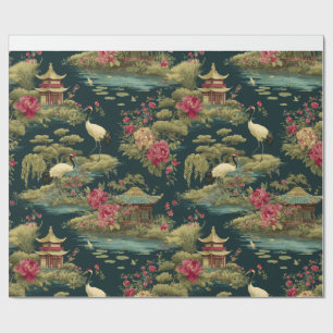 Papel de regalo decorativo para jardín de chinoise