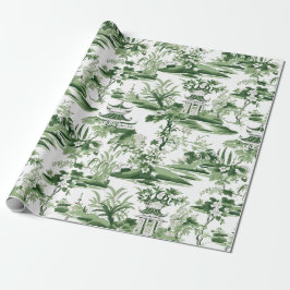 Papel De Regalo Decoupage de la pintura del paisaje de Chinoiserie