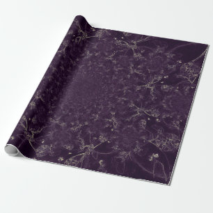 Papel De Regalo Decoupage elegante de época púrpura vintage
