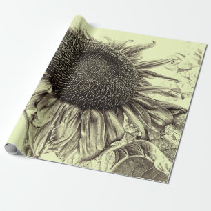 Papel De Regalo Decoupaguen amarillo retro gigante giratorio
