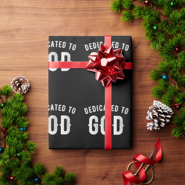 PAPEL DE REGALO DEDICADO A DIOS PERSONALIZABLE GUAY TEXTO BLANCO (Regalo de vacaciones)