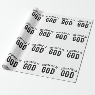 PAPEL DE REGALO DEDICADO A DIOS PERSONALIZABLE GUAY TEXTO NEGRO