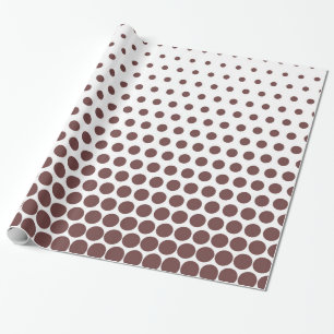 Papel De Regalo Deep Coffee Polka Dot Blanco moderno