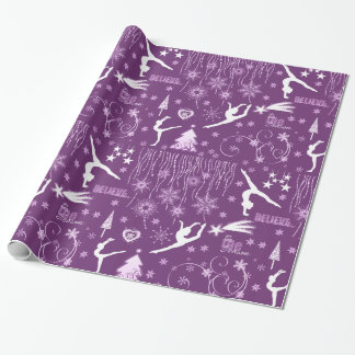 Papel De Regalo Deep Purple y navidad festivo blanco de la