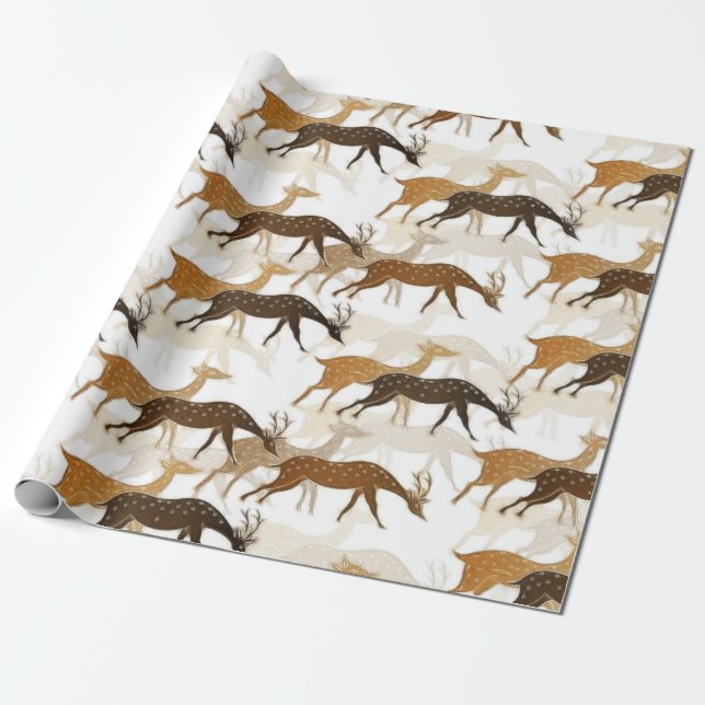 Papel De Regalo Deer (Desenrollado)