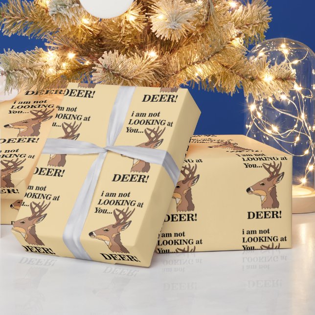 Papel De Regalo Deer Antler Funny (Vacaciones)