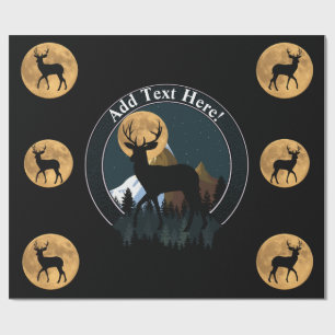 Papel De Regalo Deer Buck Full Moon
