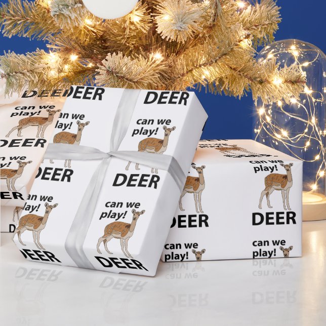 Papel De Regalo Deer Can We Play Cute Deer (Vacaciones)