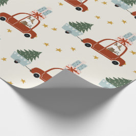 Papel De Regalo Deer Christmas Tree Illustration Wrapping Paper