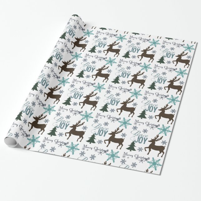 Papel De Regalo Deer de la Paz (Desenrollado)