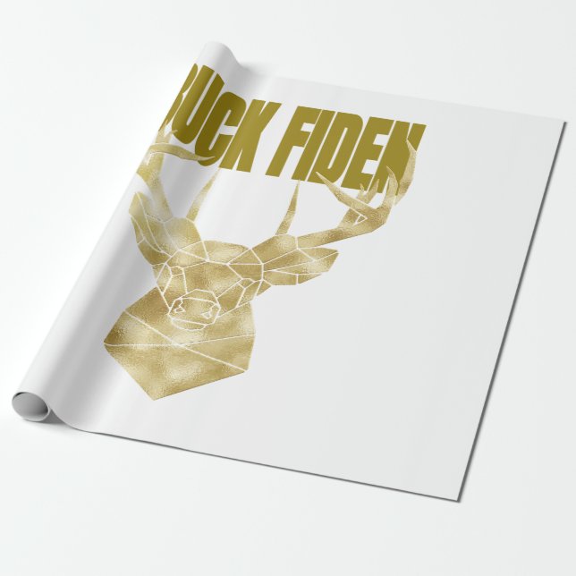 Papel De Regalo Deer Hunter Buck arregla el muro político anti BId (Desenrollado)