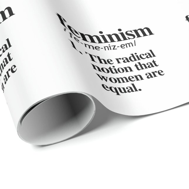 Papel De Regalo Definición de feminismo (Esquina del rollo)