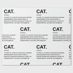 Papel De Regalo Definición de gato Sustantivo Amante de los gatos