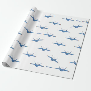 Papel De Regalo Deformación del regalo del ángel azul