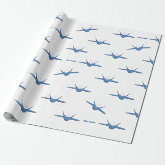 Papel De Regalo Deformación del regalo del ángel azul