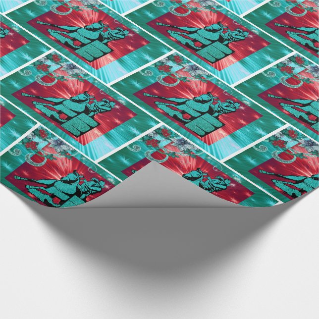 Papel De Regalo Deformación occidental del regalo de vacaciones de (Esquina)