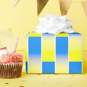 Papel De Regalo Degradado azul y amarillo Ucrania inspirado en la 