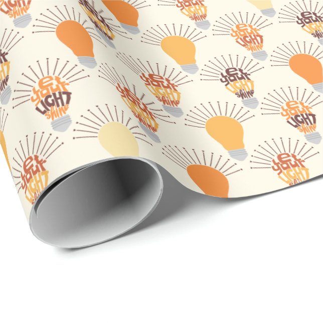 Papel De Regalo Deja que tu luz brille (Esquina del rollo)