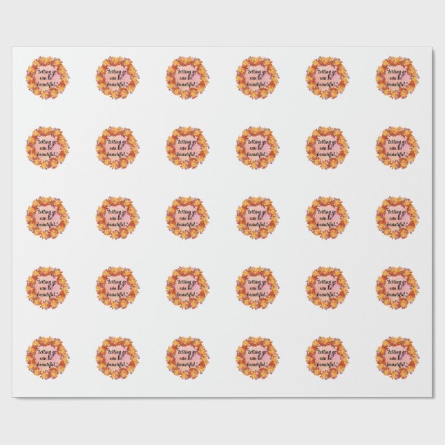 Papel De Regalo Dejar ir puede ser hermoso (Superficie plana)