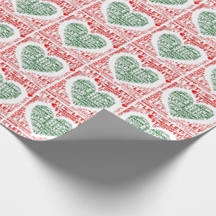 Papel De Regalo Dejemos que nieve, Navidades verdes rojos envuelto