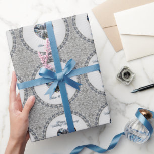 Papel de regalo del 60º aniversario de Diamond Hea