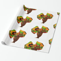 Papel de regalo del abrigo de la cabeza de