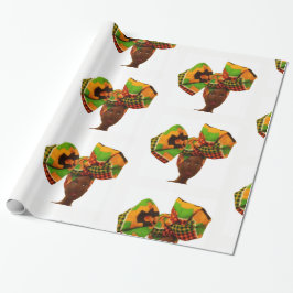 Papel de regalo del abrigo de la cabeza de