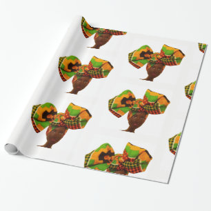 Papel de regalo del abrigo de la cabeza de