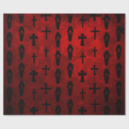 Papel de regalo del ataúd del vampiro del gótico