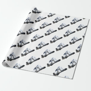 Papel De Regalo Del blanco tractor remolque semi