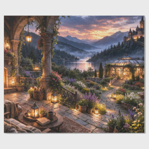 Papel de regalo del castillo del lago Conservatory