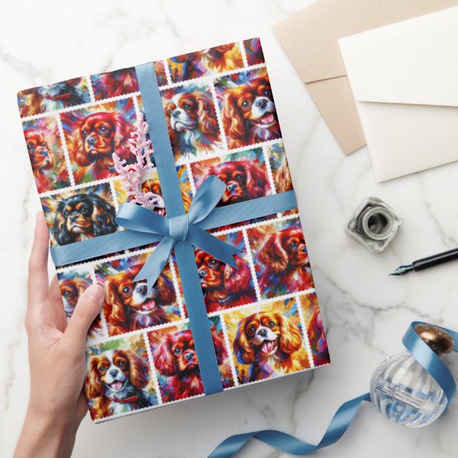 Papel de regalo del Cavalier King Charles Spaniel (Regalar)