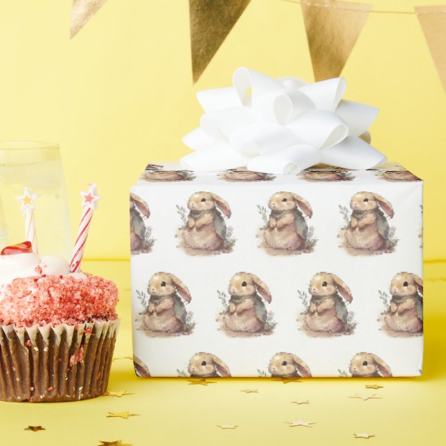 Papel de regalo del conejo de Pascua lindo (Fiesta de cumpleaños )