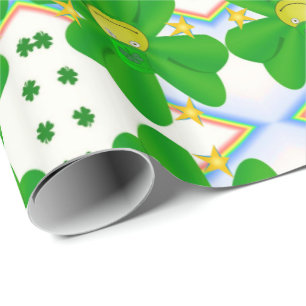 Papel de regalo del Día de San Patricio Trébol