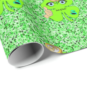 Papel de regalo del día de San Patricio Trébol