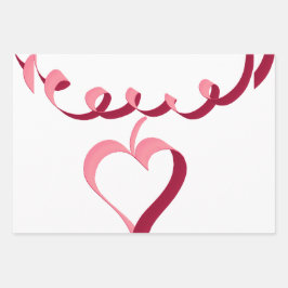 Papel de regalo del día de San Valentín conjunto d