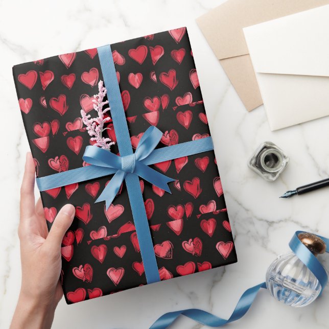 Papel de regalo del día de San Valentín corazón am (Regalar)