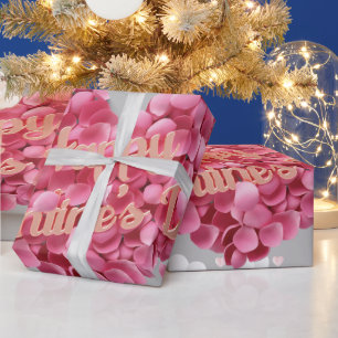 Papel de regalo del Día de San Valentín Corazones