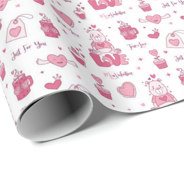 Papel de Regalo del Día de San Valentín – Gif de A (Esquina del rollo)