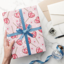 Papel de Regalo del Día de San Valentín Retro Love