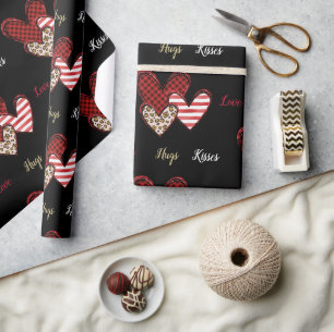 Papel de regalo del día de San Valentín salvaje