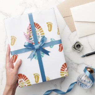 Papel de regalo del Día del Padre Cuatro Huellas
