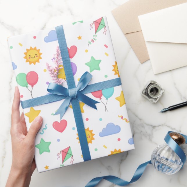 Papel de regalo del Día Mundial del Niño (Regalar)