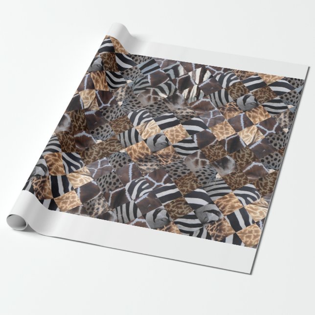Papel de regalo del estampado de animales (Desenrollado)