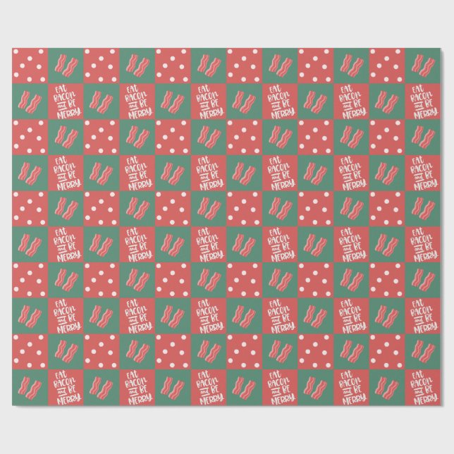Papel de regalo del navidad del tocino (Superficie plana)