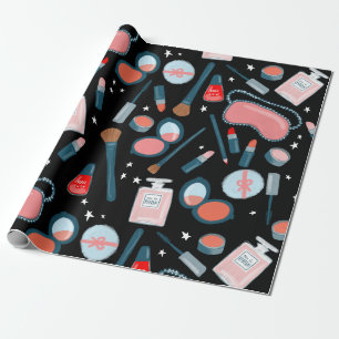 Papel de regalo del negro del modelo de los